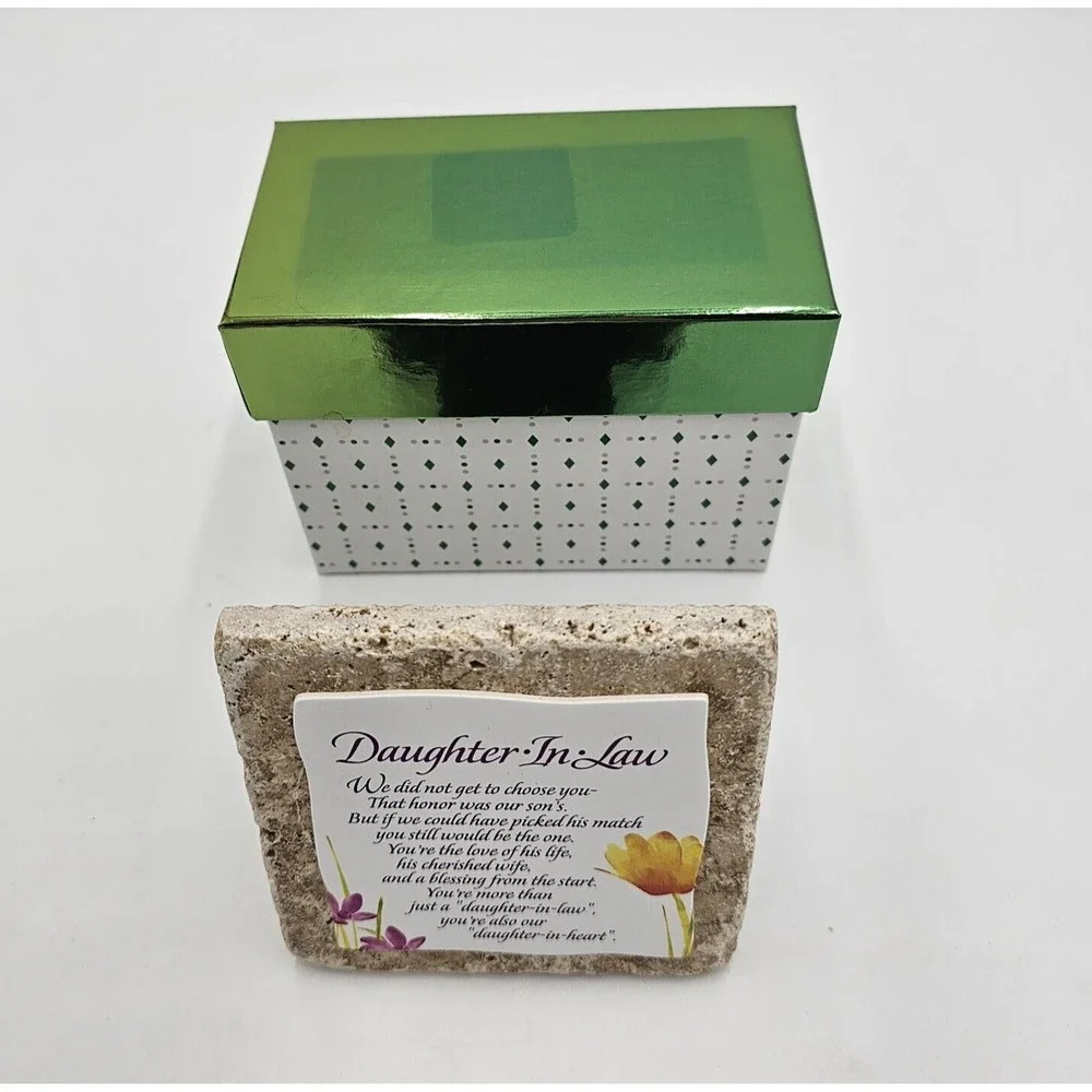 Daughter In Law Bride Wedding Anniversary Gift Stone Plaque Easel Free Standing